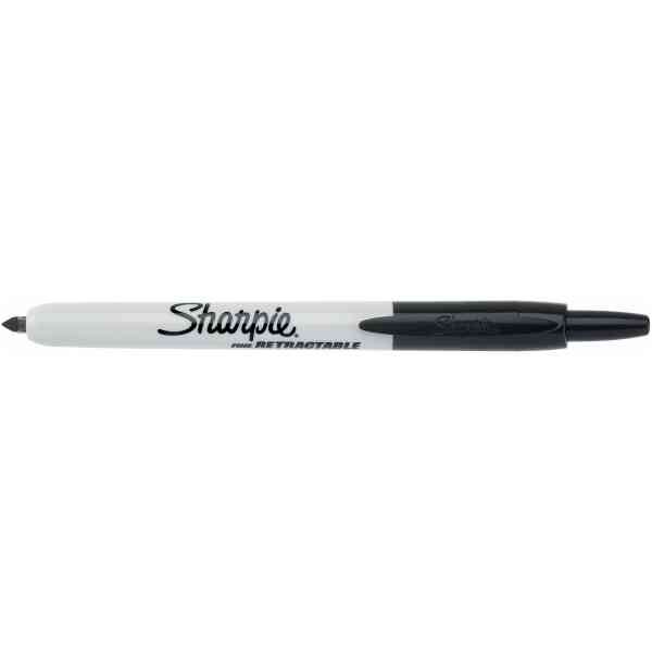Sharpie Retractable Permanent Markers : Fine Point : Black :