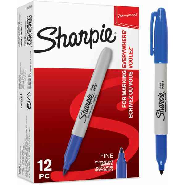 Sharpie Permanent Markers : Fine Point : Blue :