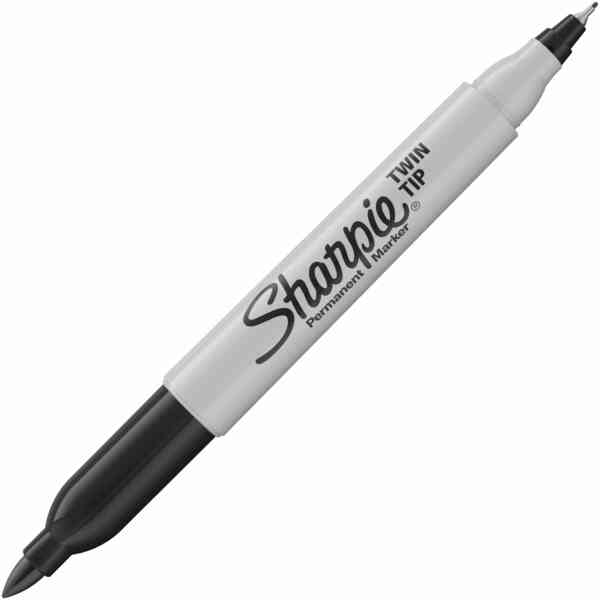 Sharpie Twin Tip Permanent Markers : Fine & Ultra-Fine Points : Black :