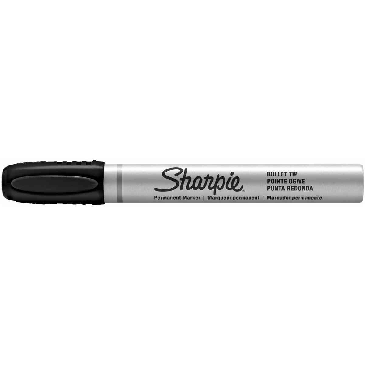 Sharpie Pro Industrial Strength Permanent Markers : Bullet Tip : Black Ink :