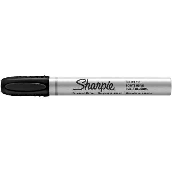 Sharpie Pro Industrial Strength Permanent Markers : Bullet Tip : Black Ink :