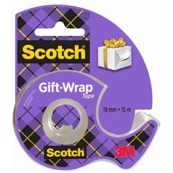 Presenttejp SCOTCH inkl. hållar 19mmx15m
