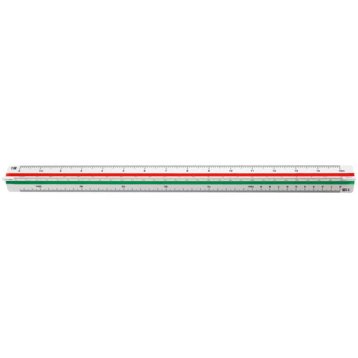 Plastic Triangular Scale, 30cm, no.2, scales: 1:20/25/50/75/100/