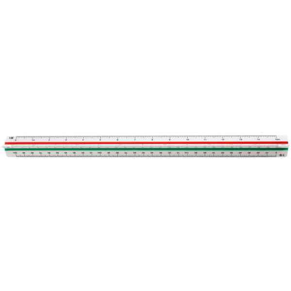 Plastic Triangular Scale, 30cm, no.4, scales: 1:2,5/5/10/20/50