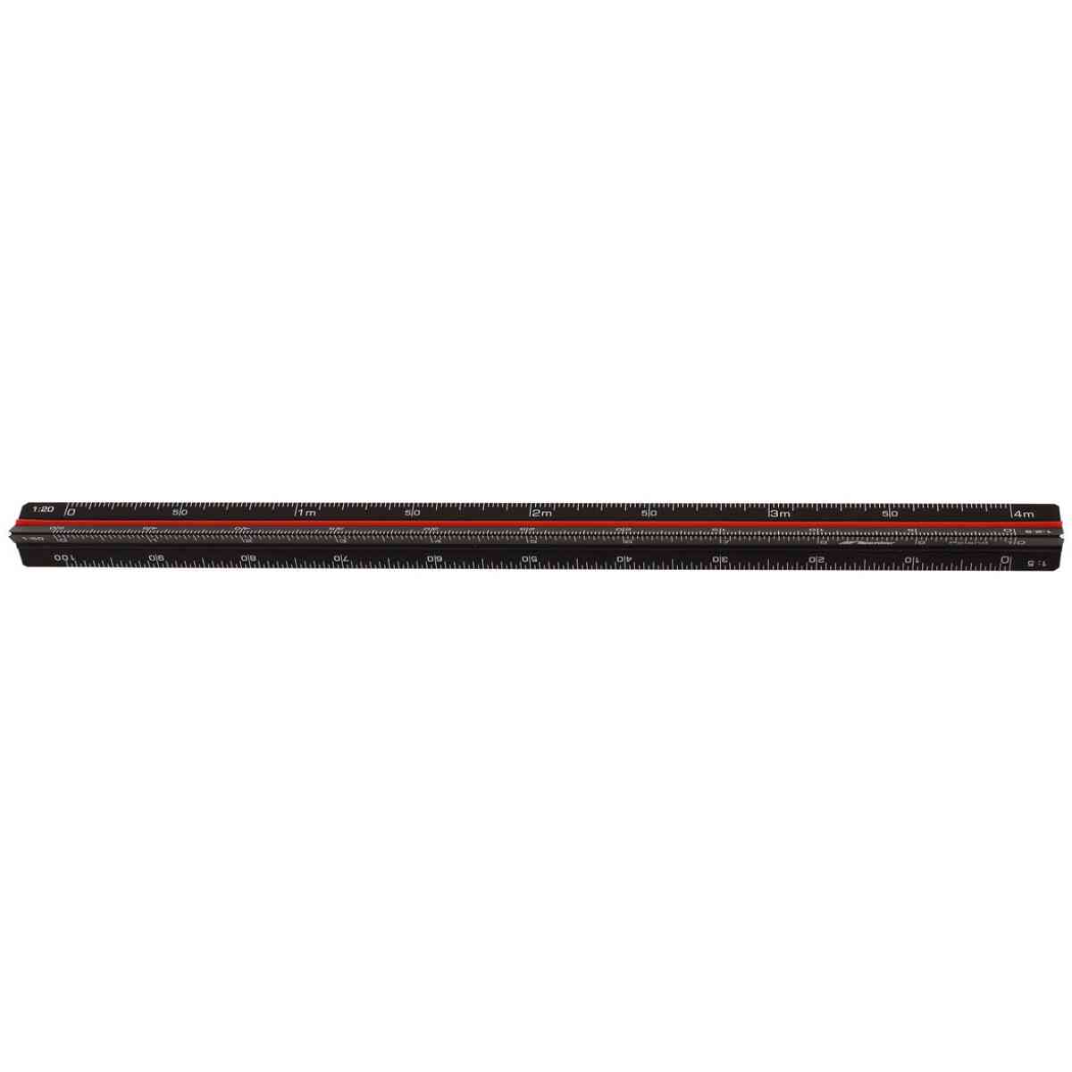 Black aluminum triangular scale, 20cm