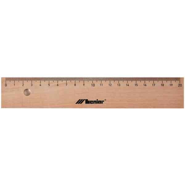Wooden Ruler 20cm With Metal Edge