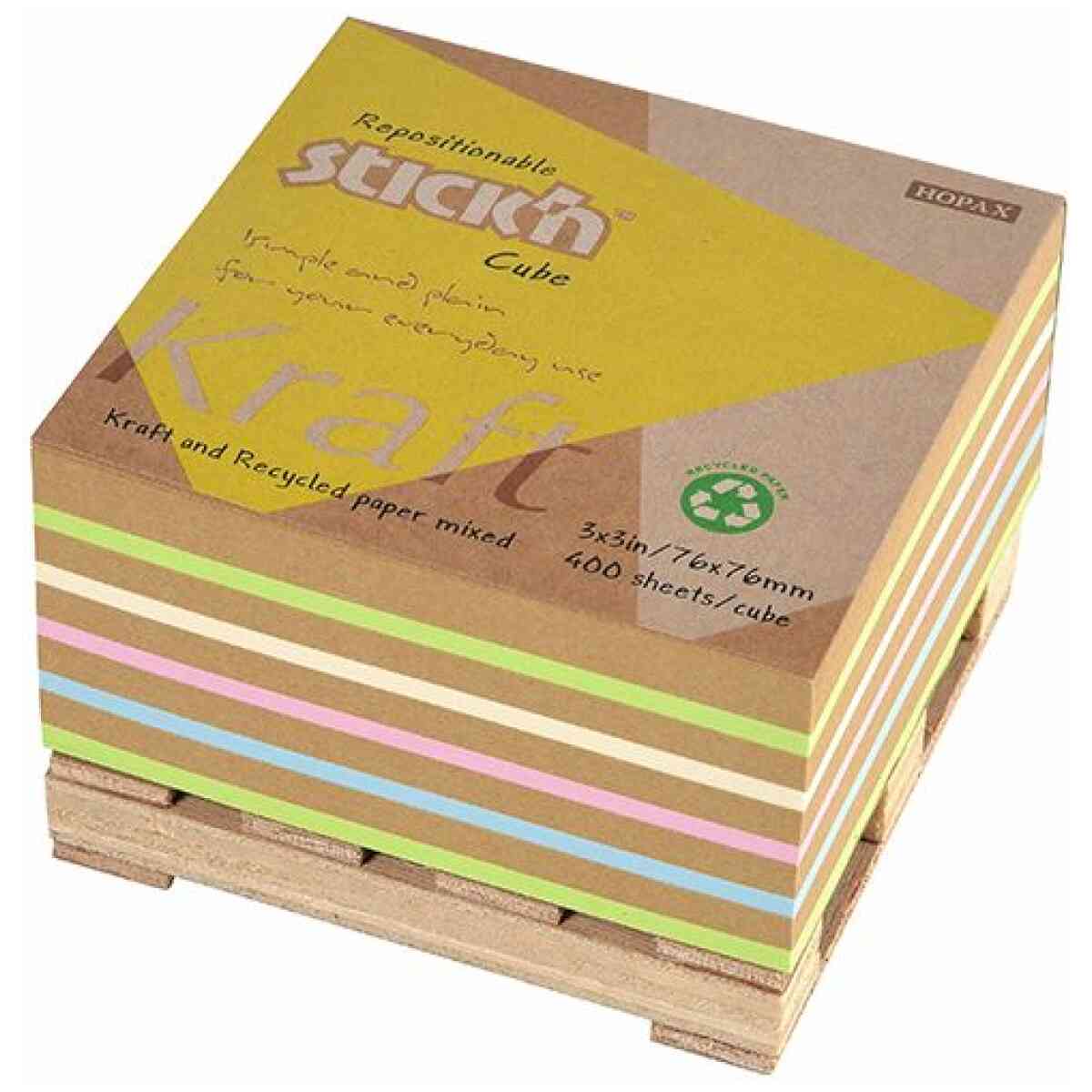 Notiskub 76x76 400 Blad Pall Sorterat Pastell - Bild 3