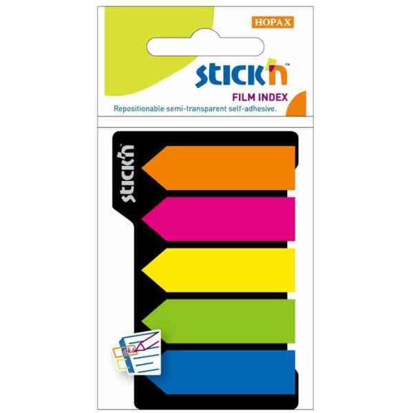 Indexpilar 5st 45x12 25 Blad Sorterat Neon