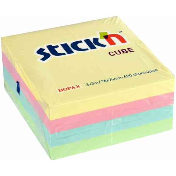 Notiskub 76x76 400 Blad - Sorterade Färger