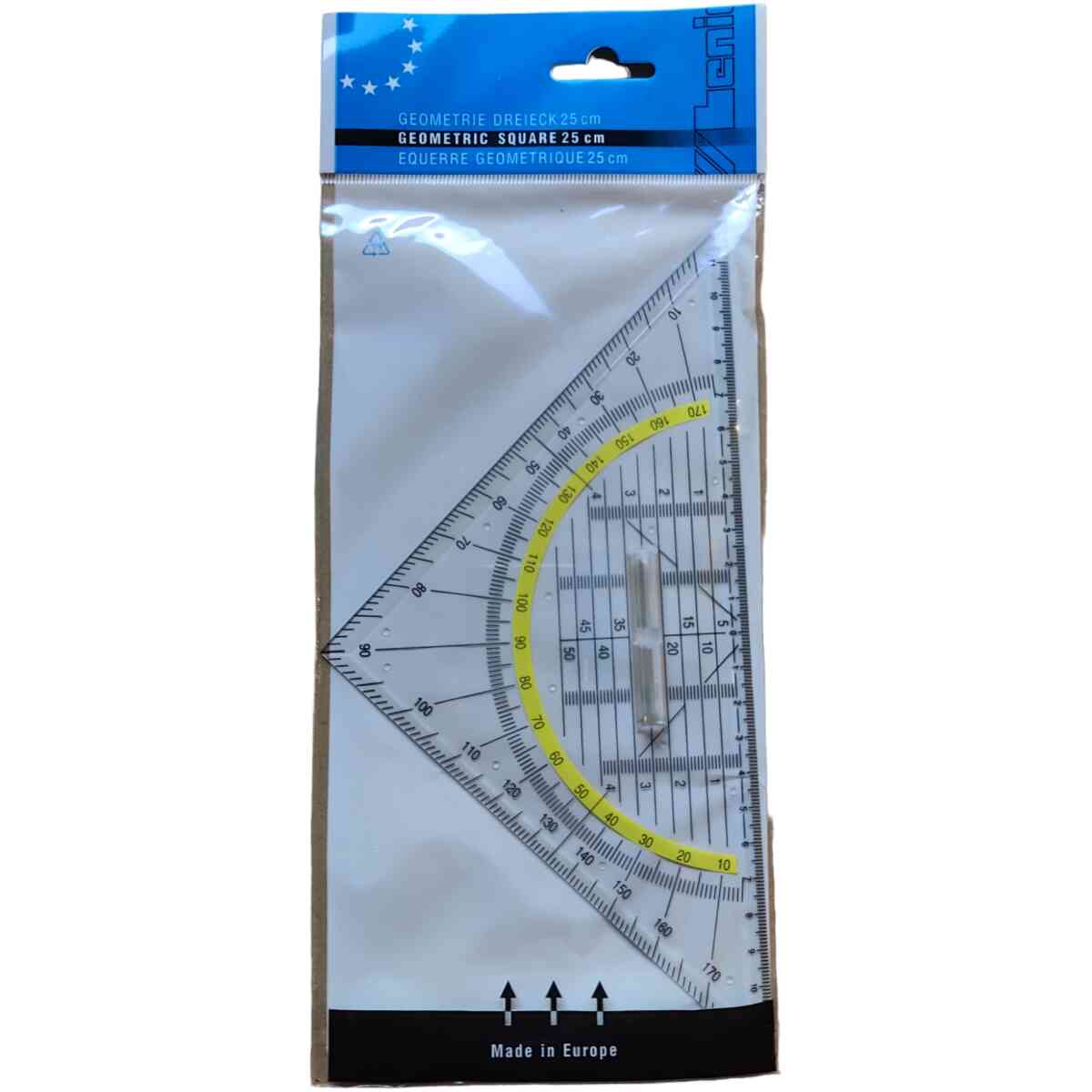 Plastic geo-square 25cm with handle