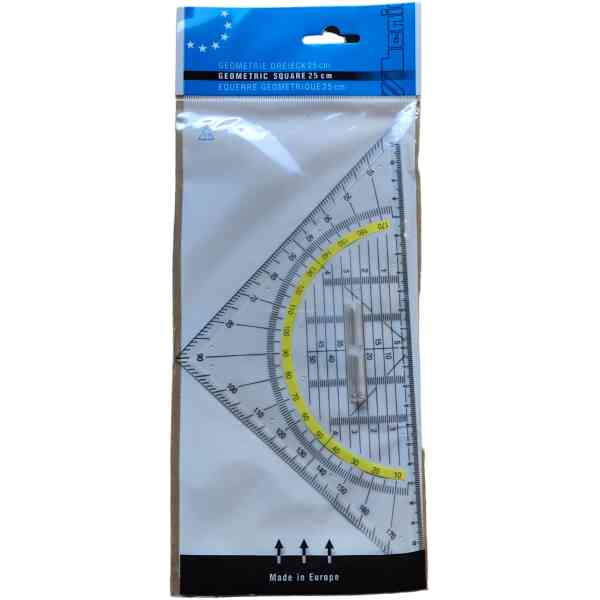 Plastic geo-square 25cm with handle