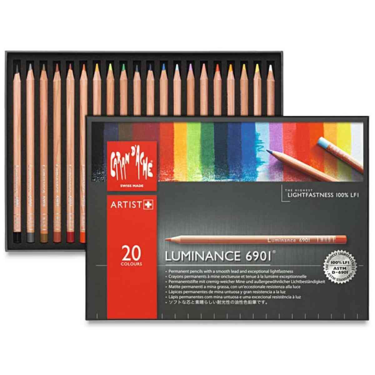 Färgpennset Caran d´Ache Luminance 6901 20 sort (5F)
