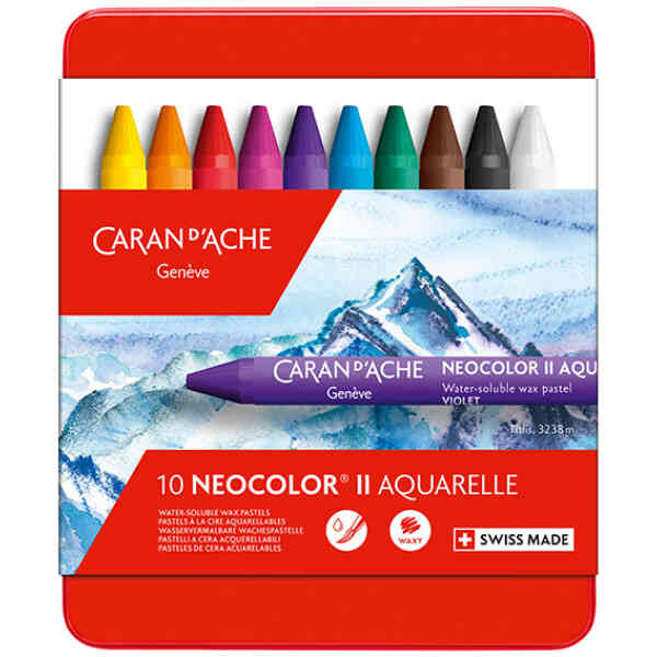 Vaxkrita Caran d´Ache NeoColor II 10 sort 310 (10F)
