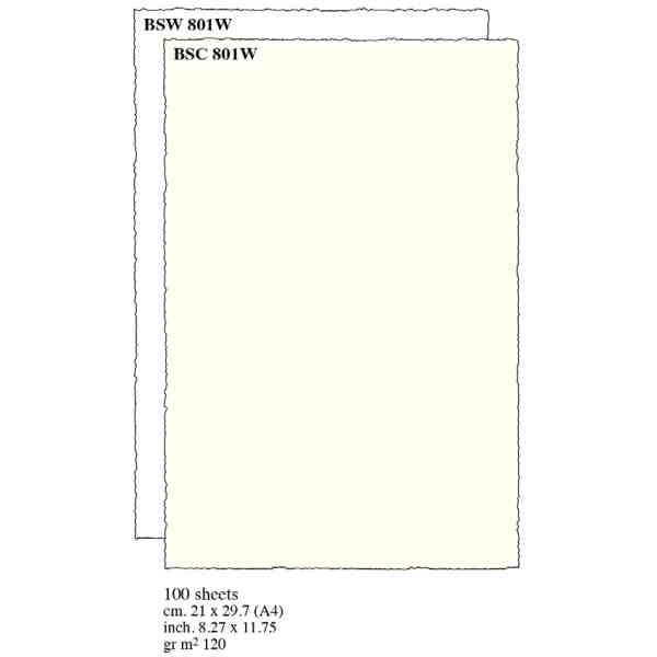 Deckled Sheets cm.21x29,7 A4 (x100) - BSC 801W