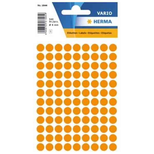 Herma etikett ø8 Neon Orange (540)