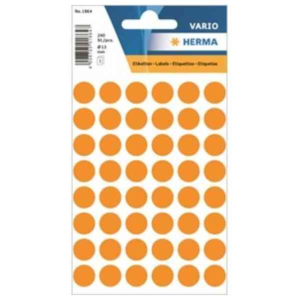 Herma etikett ø13 Neon Orange (240)