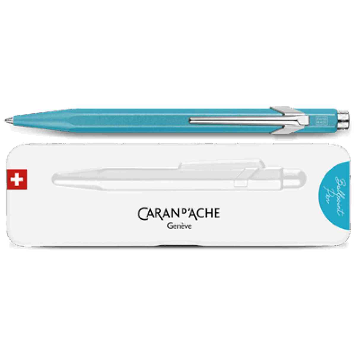 Caran d'Ache Ballpoint Pen 849 Colormat -X Turquoise
