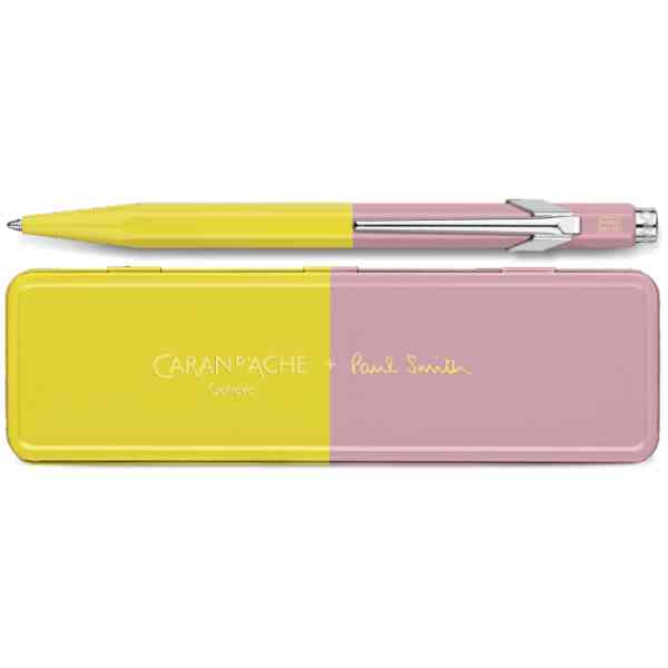 Caran d'Ache 849 Paul Smith Chartreuse Yellow & Rose Pink Ballpoint Pen Special Edition