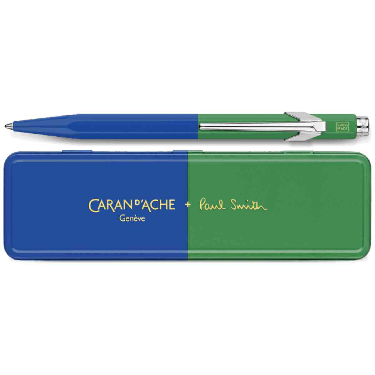 Caran d'Ache 849 Paul Smith Cobalt Blue & Emerald Green Ballpoint Pen Special Edition