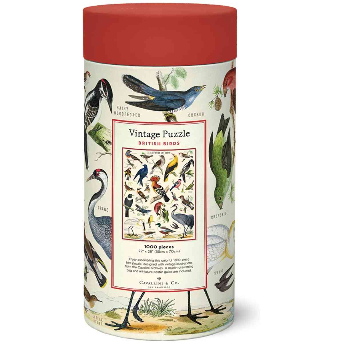Cavallini & Co. British Birds 1000 Piece Puzzle