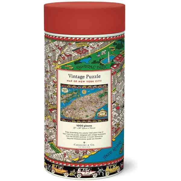 Cavallini & Co. New York Map 1000 Piece Puzzle