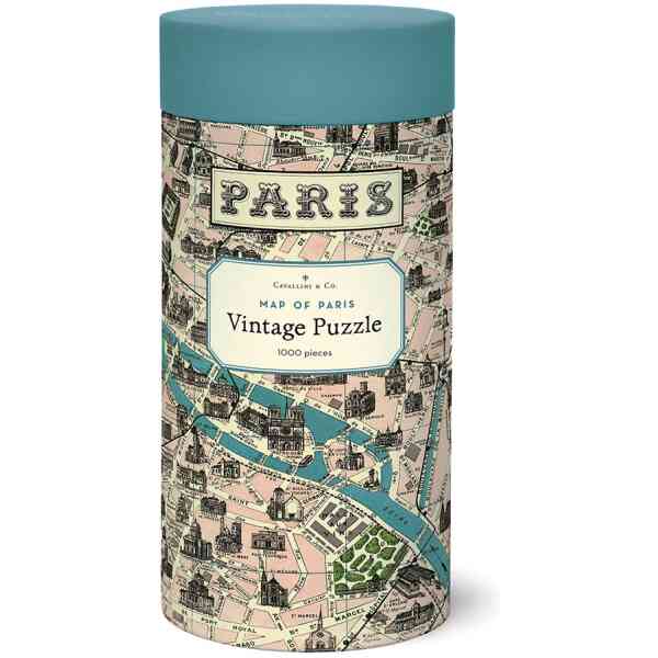Cavallini & Co. Paris Map 1000 Piece Puzzle