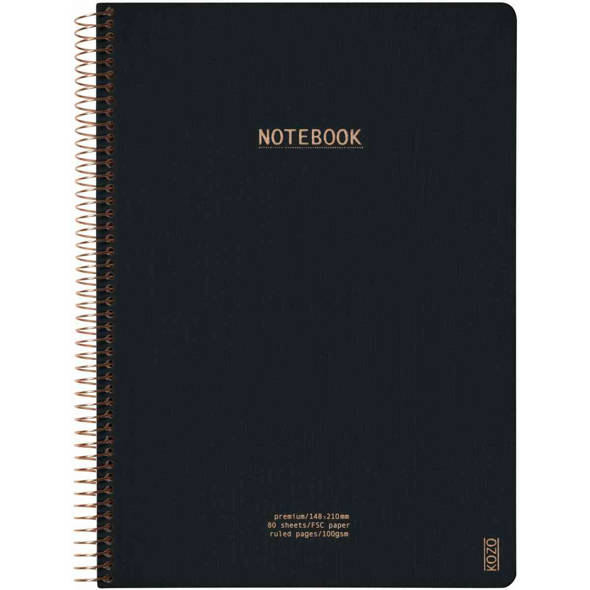 KOZO Anteckningsbok A4 Premium Black - Bild 5