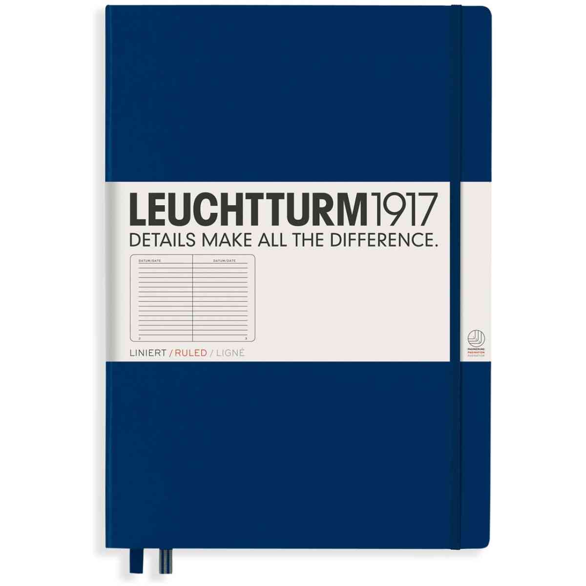 Leuchtturm1917 Notebook A4 Classic Linjerad Navy
