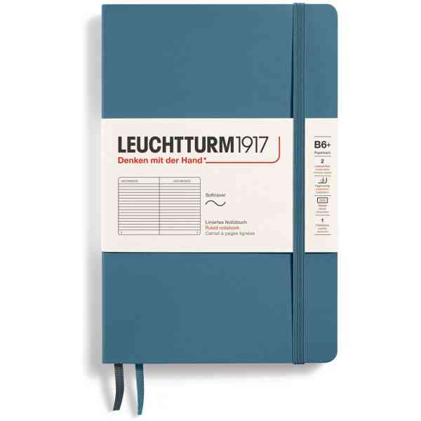 Leuchtturm1917 Notebook B6 Soft Linjerad Stone Blue
