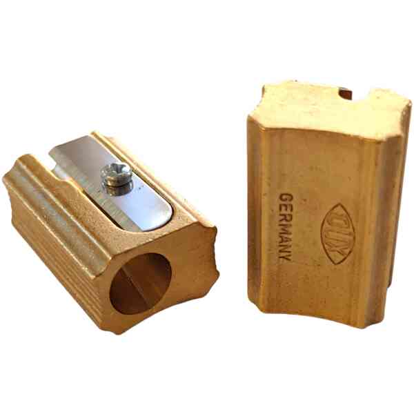 Single sharpener made of brass