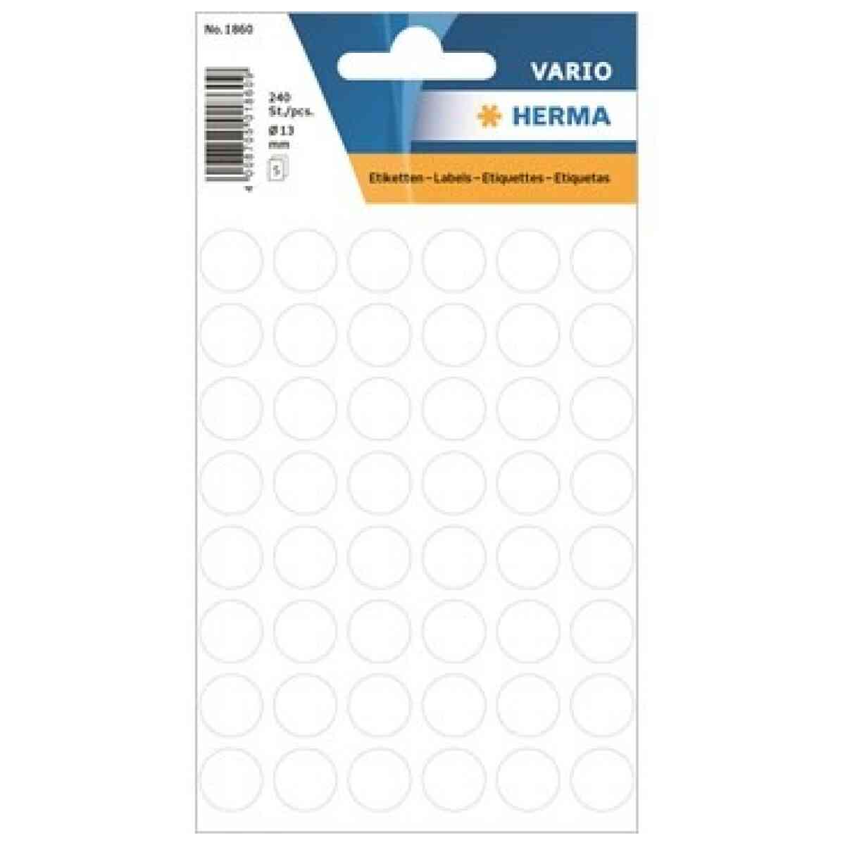 Herma etikett ø13 Vit (240)