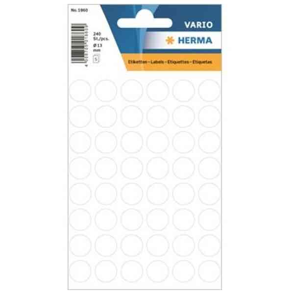 Herma etikett ø13 Vit (240)