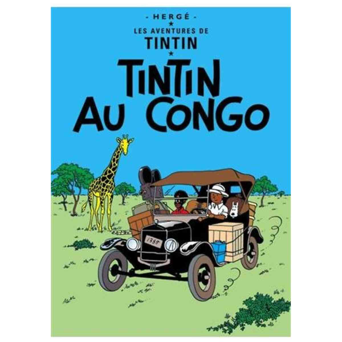 Poster Tintin i Kongo - 50 x 70 cm