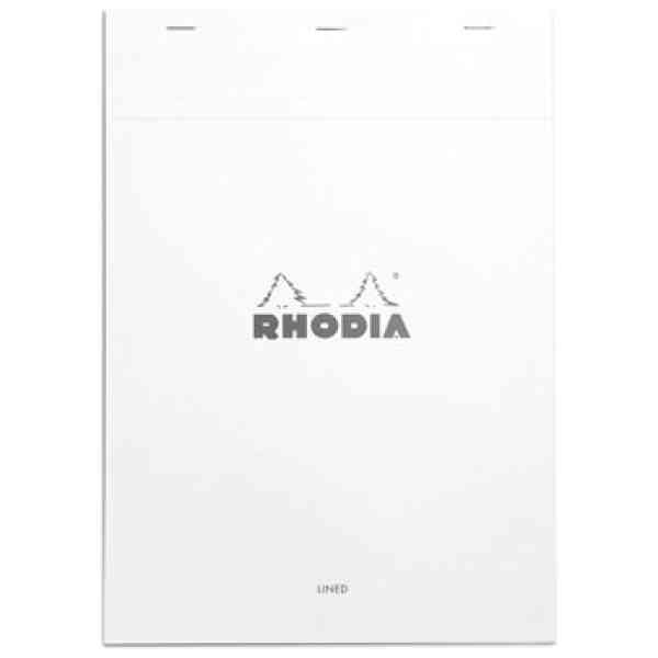 Rhodia head stapled pad white N°18 ruled