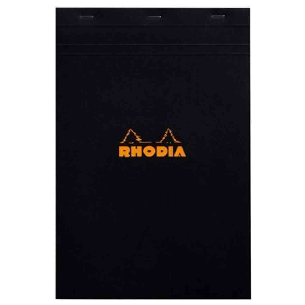 Rhodia head stapled pad black N°19 squar