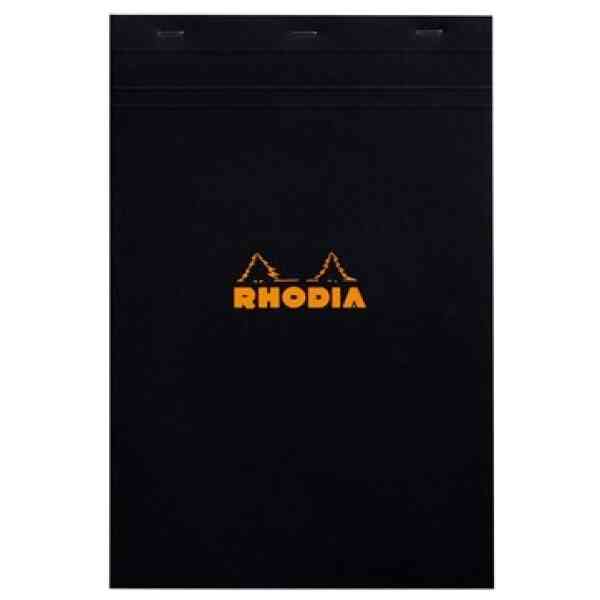 Rhodia head stapled pad black N°19 squar