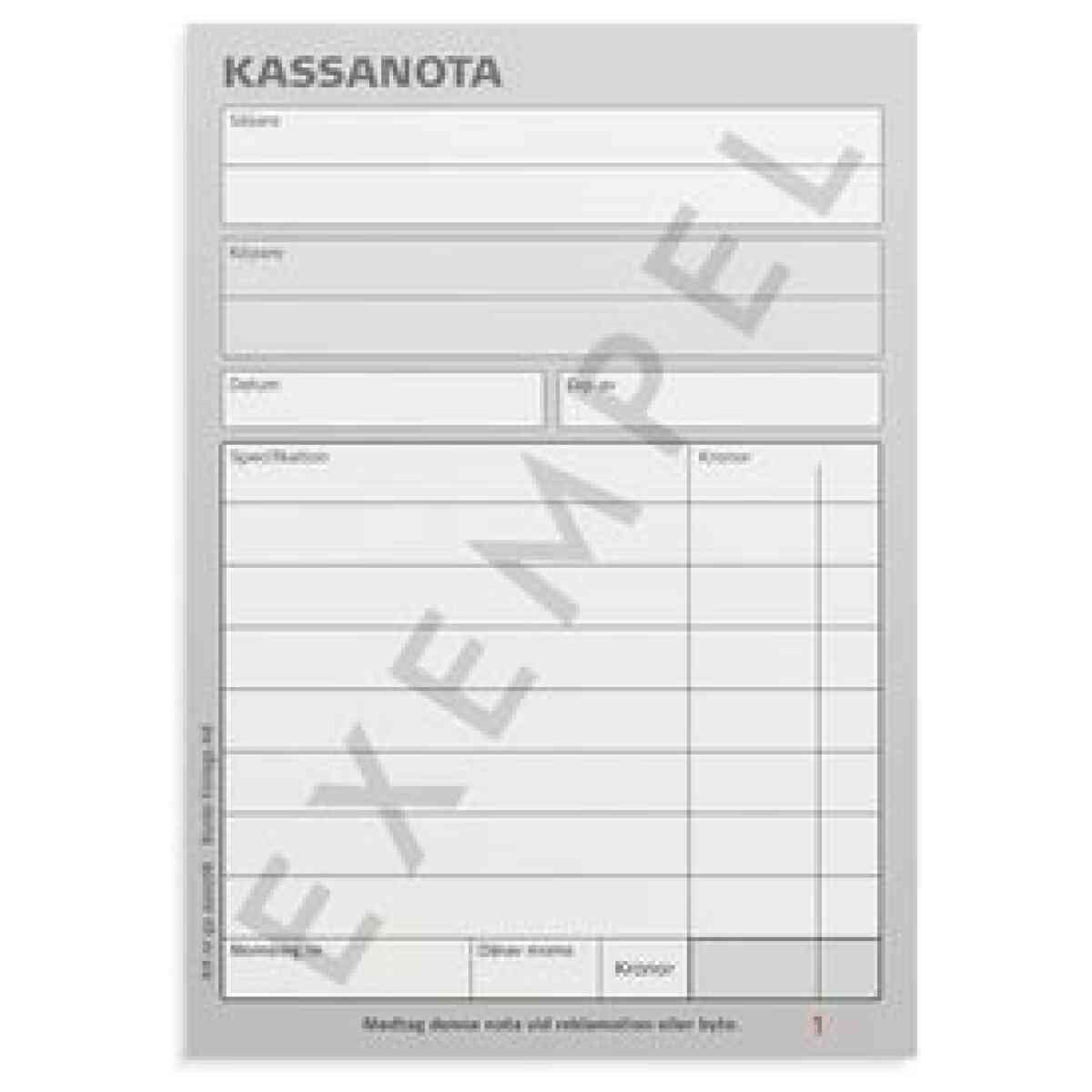 Kassanota A6 numrerade 2 x 50 blad