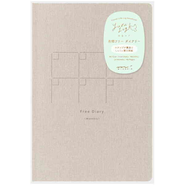 Yuru Log Notebook B6 Free Diary Monthly