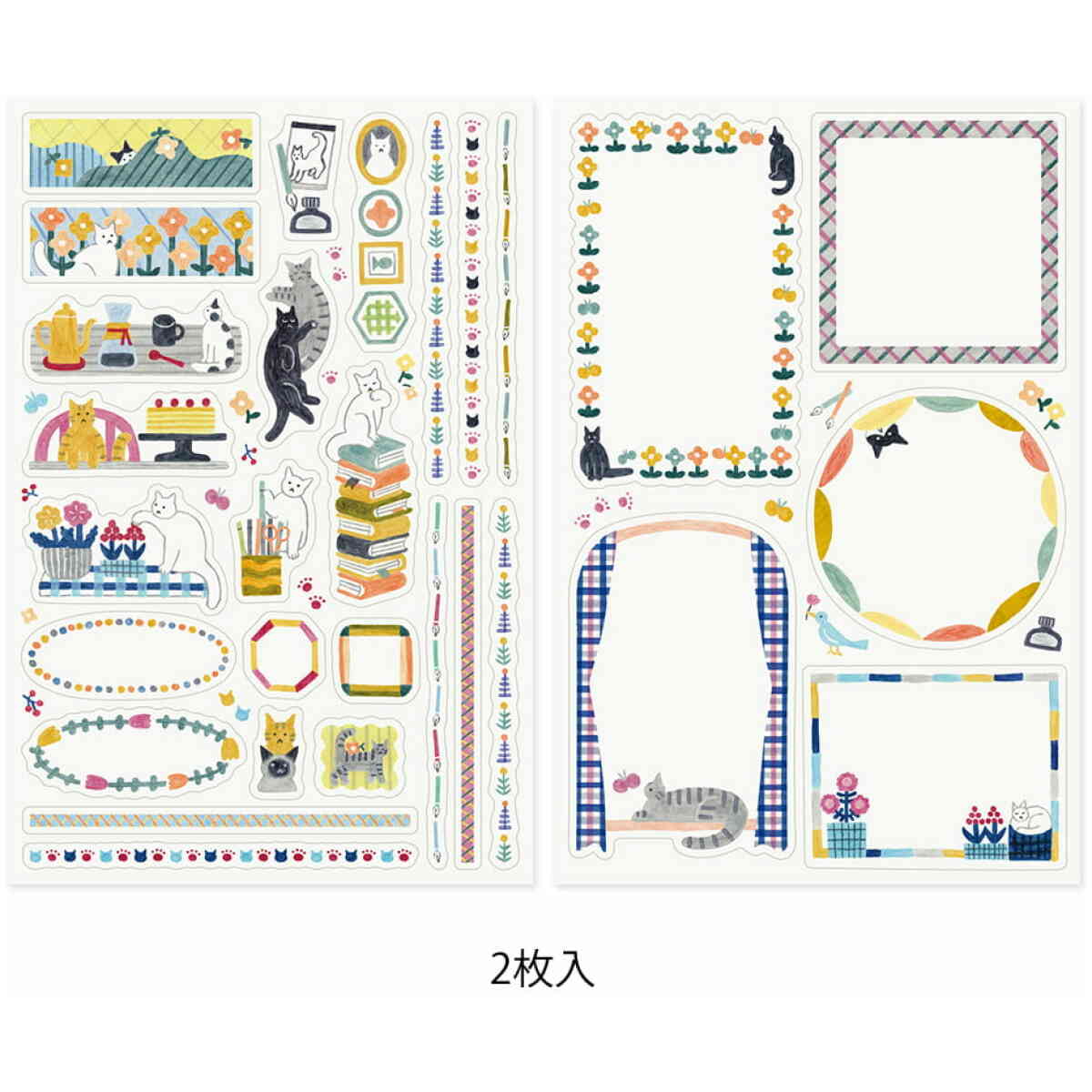 Yuru Log Sticker Two Sheets Cat - Bild 2