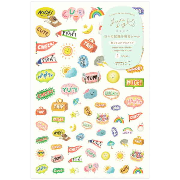 Yuru Log Sticker One Sheet Feelings