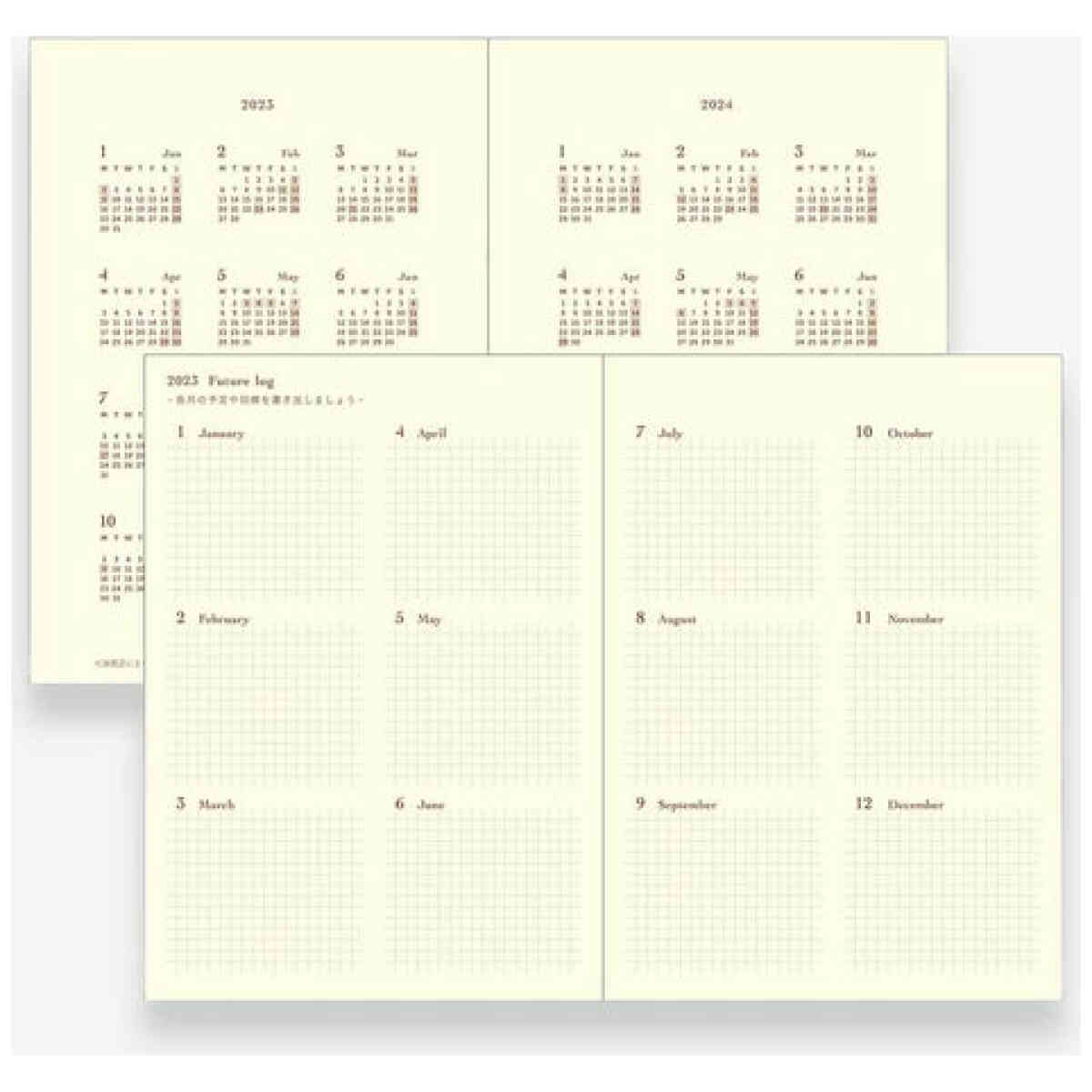 2025 Diary Hibino A6 Blue Blue-Green - Bild 3