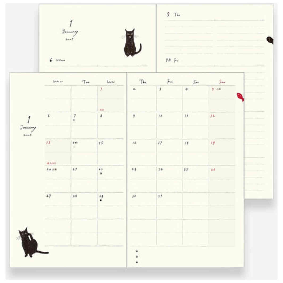 2025 Diary B6 Book Cat Beige - Bild 3