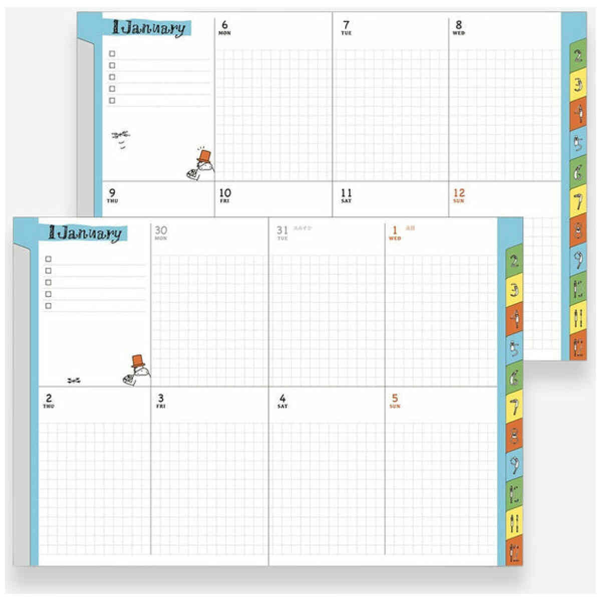 2025 Pocket Diary A6 Weekly Block Ojisan - Bild 4