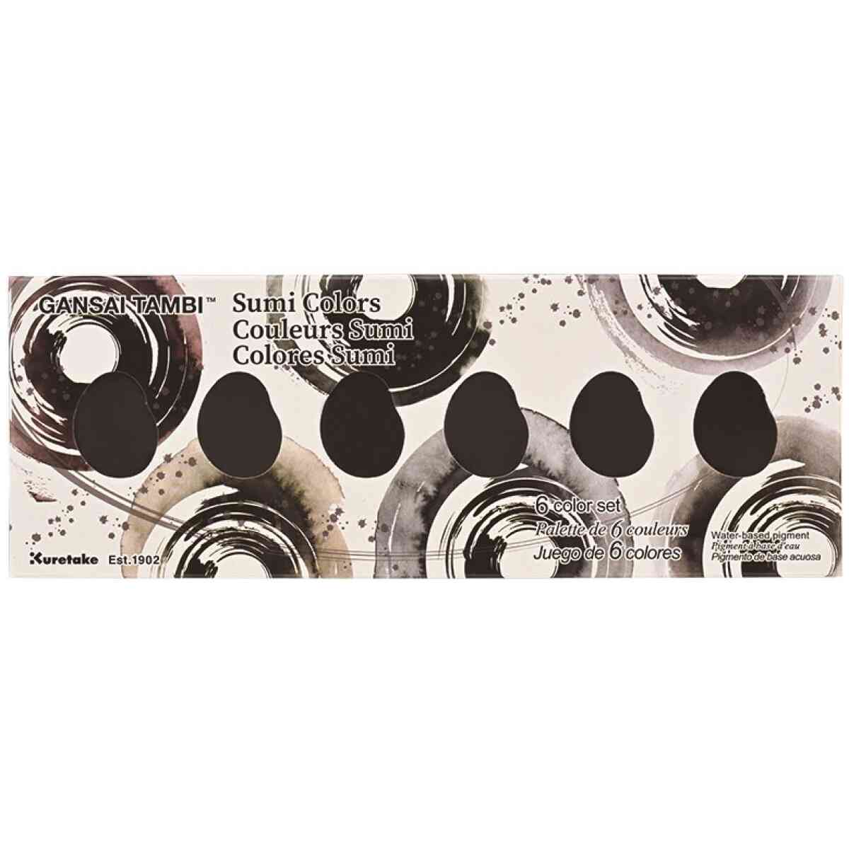ZIG Gansai Tambi Akvarell 6-set Sumi