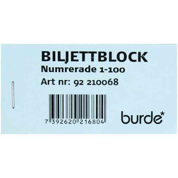 Biljettblock NR 1-100