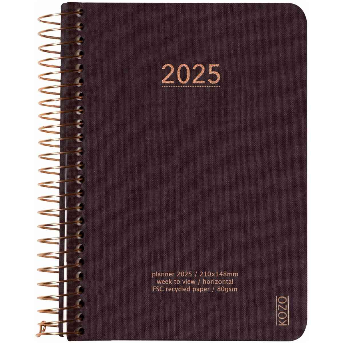 KOZO Kalender 2025 A6 Vecka Per Uppslag - Bild 9