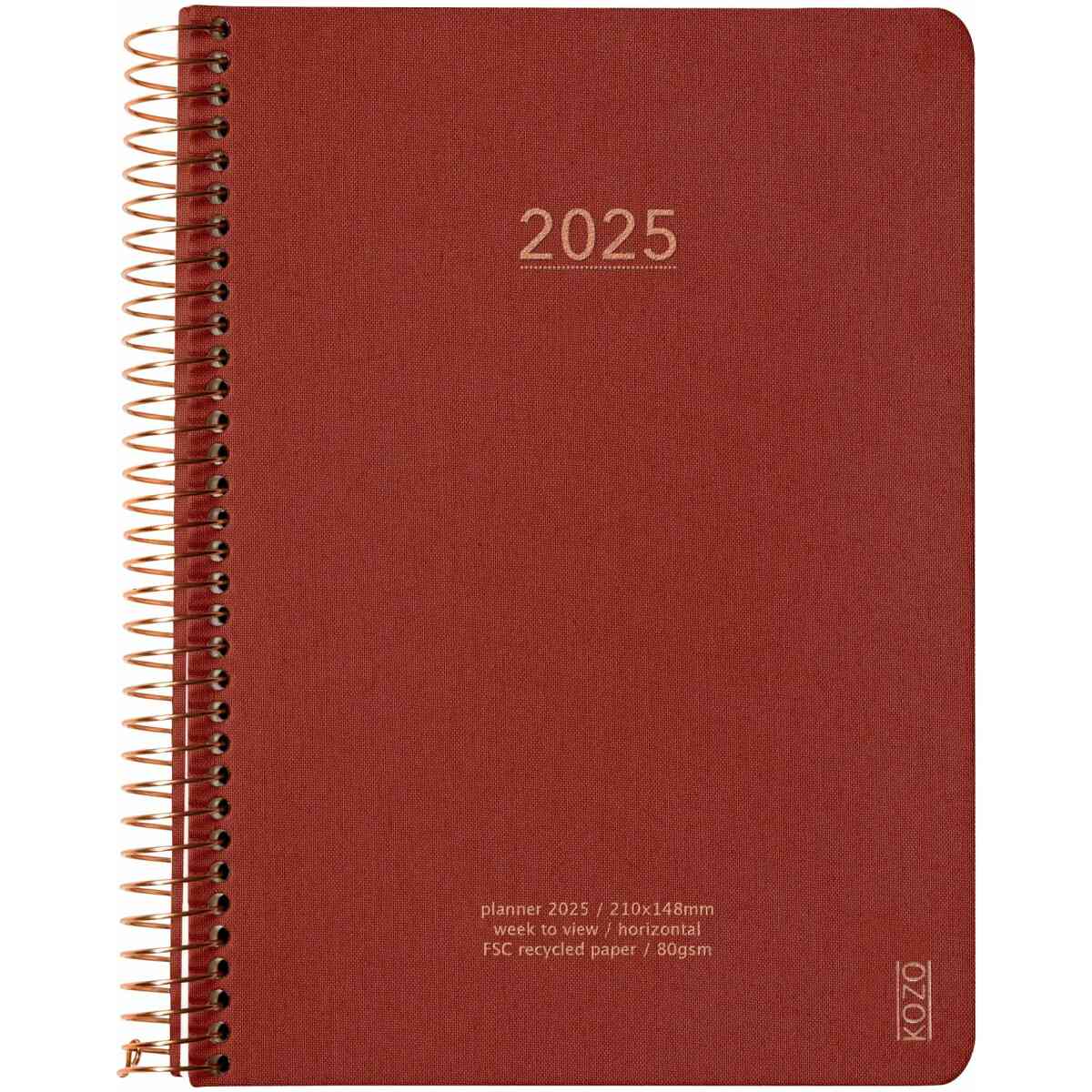 KOZO Kalender 2025 A5 Vecka Per Uppslag - Bild 6