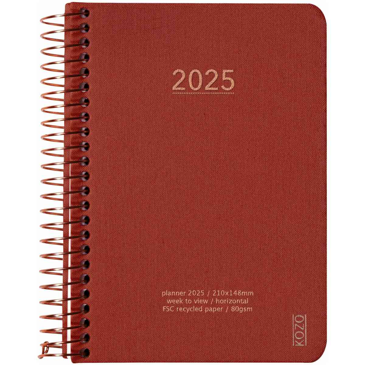 KOZO Kalender 2025 A6 Vecka Per Uppslag - Bild 6