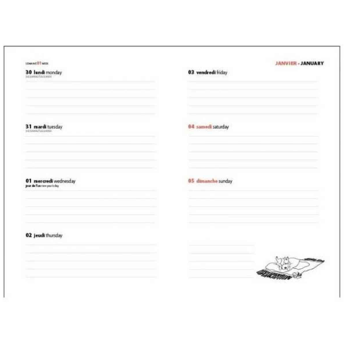 Tintin Fickkalender 10 x 15 CM - Bild 2