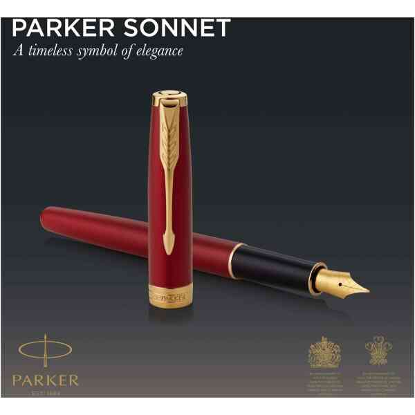 Parker Sonnet Red Lacquer G.T Fountain pen F